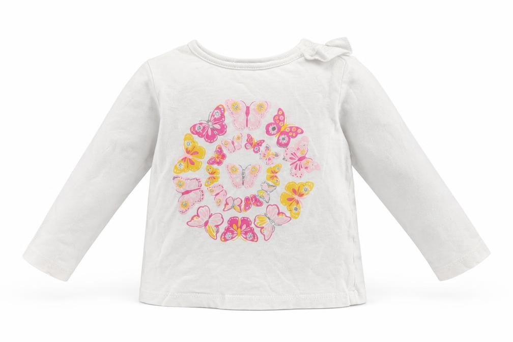 Front view of M&Co Baby White jumper, size 0-3, Months