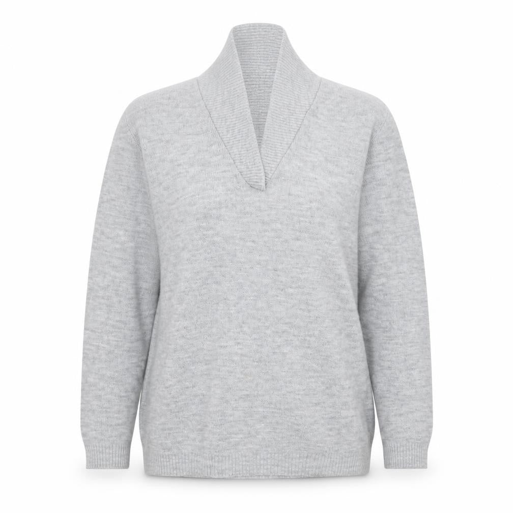 Front view of Fabrizio women’s grey knit jumper, size XL