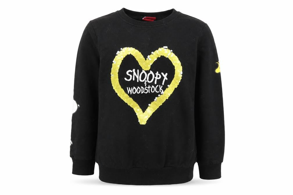Front view of Next girls’ black jumper, size 9, years