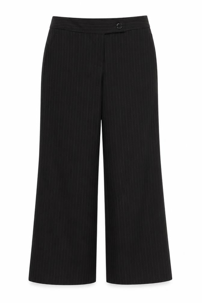 evie Womens Black Striped  Trousers  Size 12 L27 in