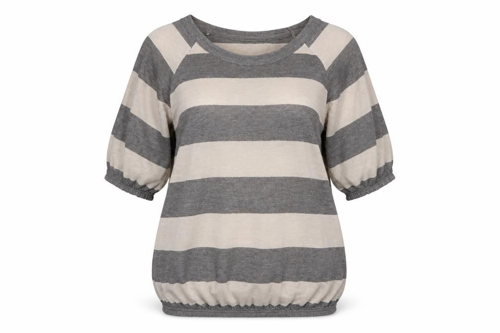 Front view of Dorothy Perkins women’s multicoloured striped jumper, size UK 12