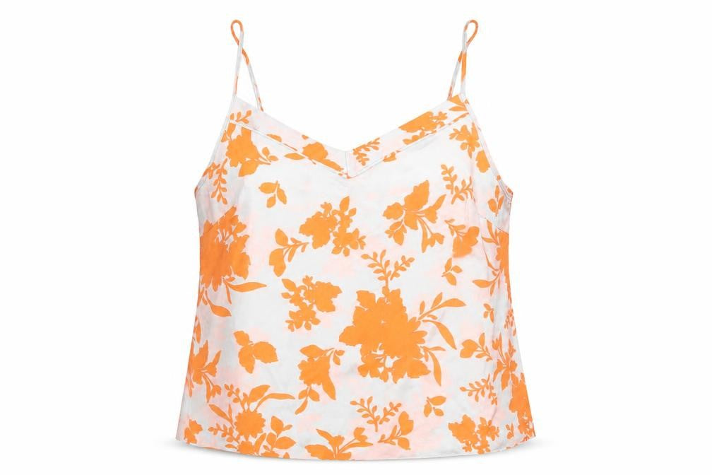 Secret Possessions Womens Silver Floral  Camisole Tank Size 10