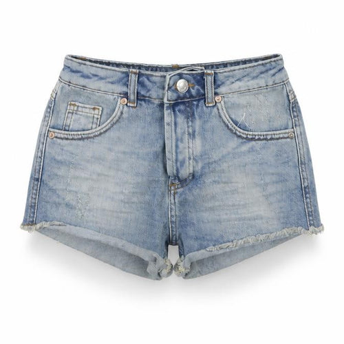 Topshop Womens Blue  Denim Cut-Off Shorts Size 26 in
