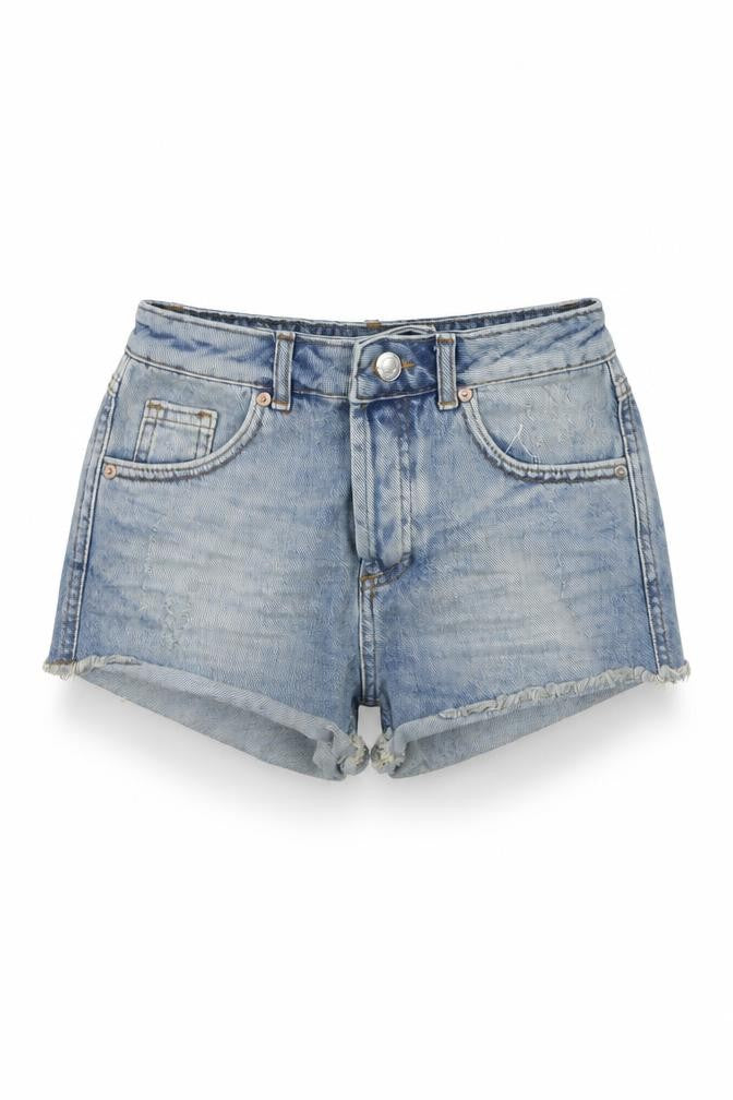 Topshop Womens Blue  Denim Cut-Off Shorts Size 26 in