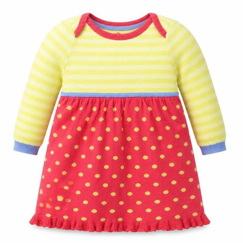 Marks and Spencer Girls Yellow Polka Dot  A-Line  Size 36 Months