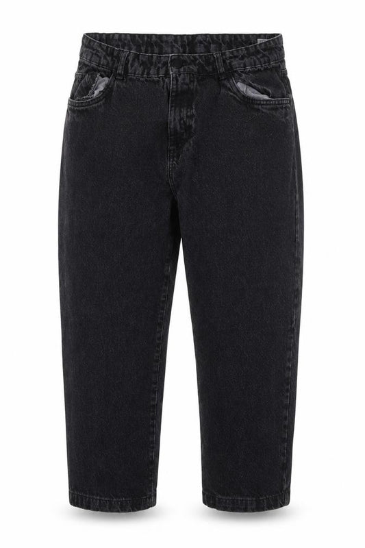 Front view of 365 women’s black cropped jeans, size UK 38, 26-inch leg
