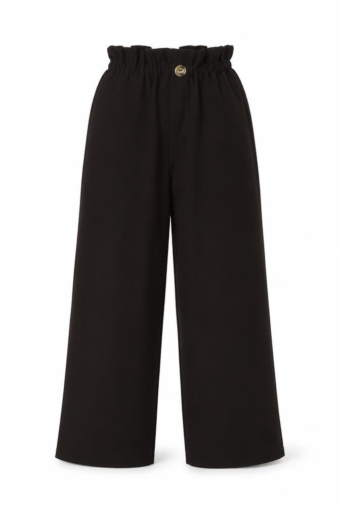 Front view of Missguided women’s brown trousers, size UK 4, 32-inch leg