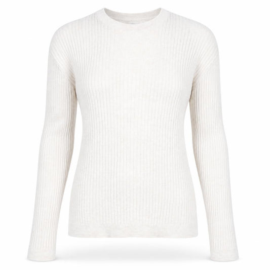 Front view of Bershka women’s beige basic t-shirt, size UK 6
