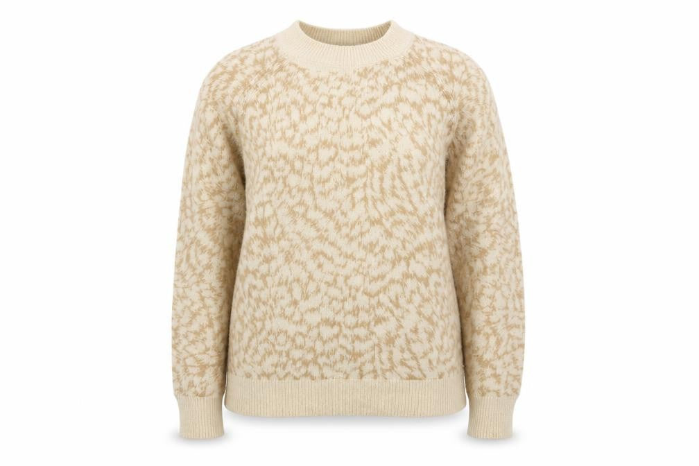 Front view of Oasis women’s beige knit jumper, size S