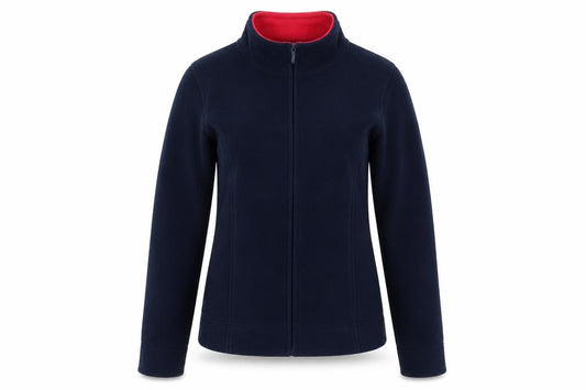 Front view of EWM women’s blue jacket, size S