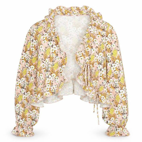 SheIn Womens Beige Floral  Cardigan Jumper Size L
