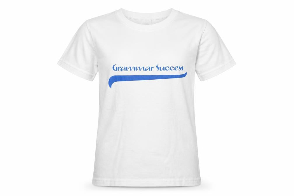 Front view of Russell Athletic girls’ white basic t-shirt, size 11-12, years