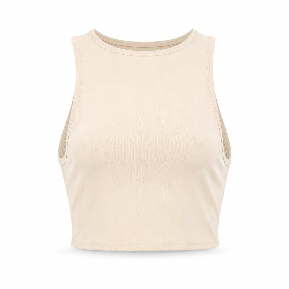 Missyempire Womens Beige   Cropped T-Shirt Size 10