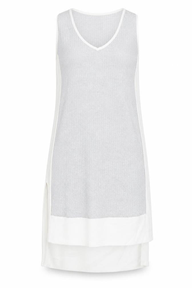 Front view of Next women’s grey tank dress, size UK 10