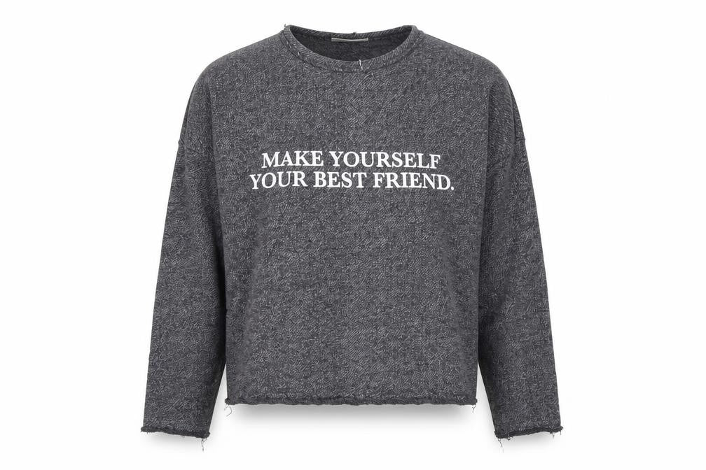 Front view of Zara women’s grey jumper, size L