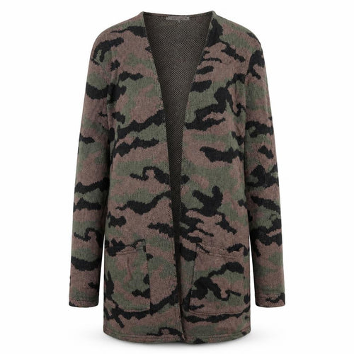 Hobi Girls Green Camouflage  Shrug Jumper Size L