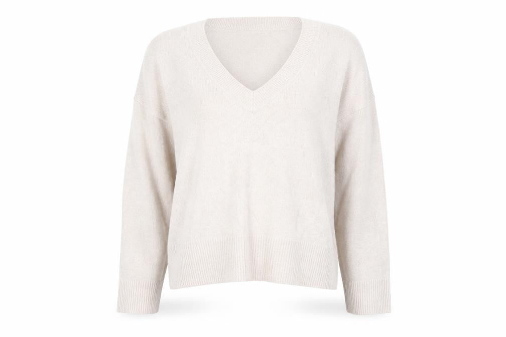 Front view of H&M women’s pink jumper, size M
