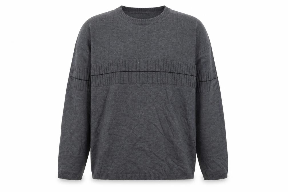 Front view of Marks & Spencer men’s blue jumper, size XL