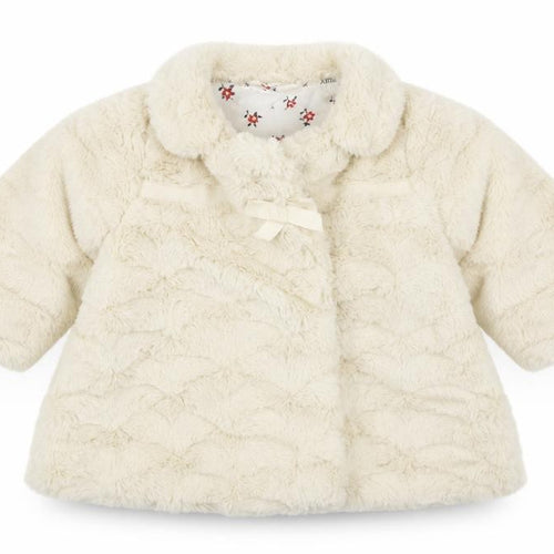 Debenhams Girls Ivory   Pea Coat Coatigan Size 0-3 Months