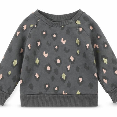 Primark Girls Grey Animal Print  Pullover Jumper Size 3-6 Months  - Leopard print