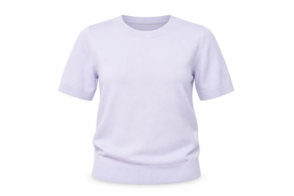 Front view of Marks & Spencer women’s purple jumper, size UK 8