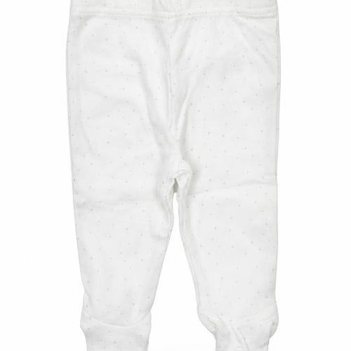 M&Co Baby White Geometric  Sweatpants Trousers Size 0-3 Months