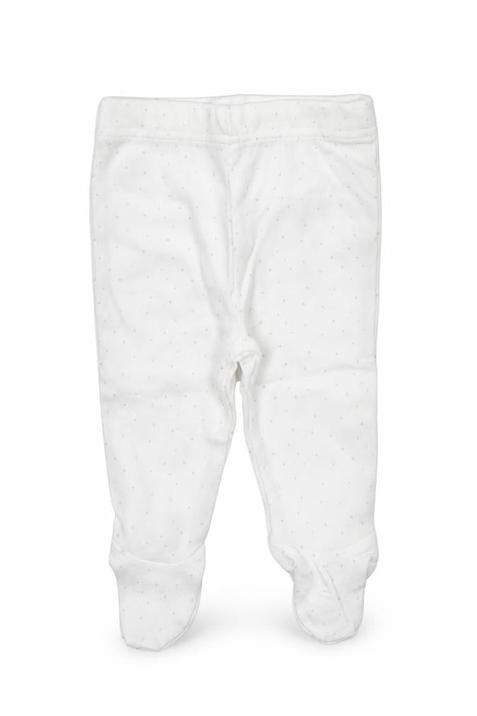 M&Co Baby White Geometric  Sweatpants Trousers Size 0-3 Months