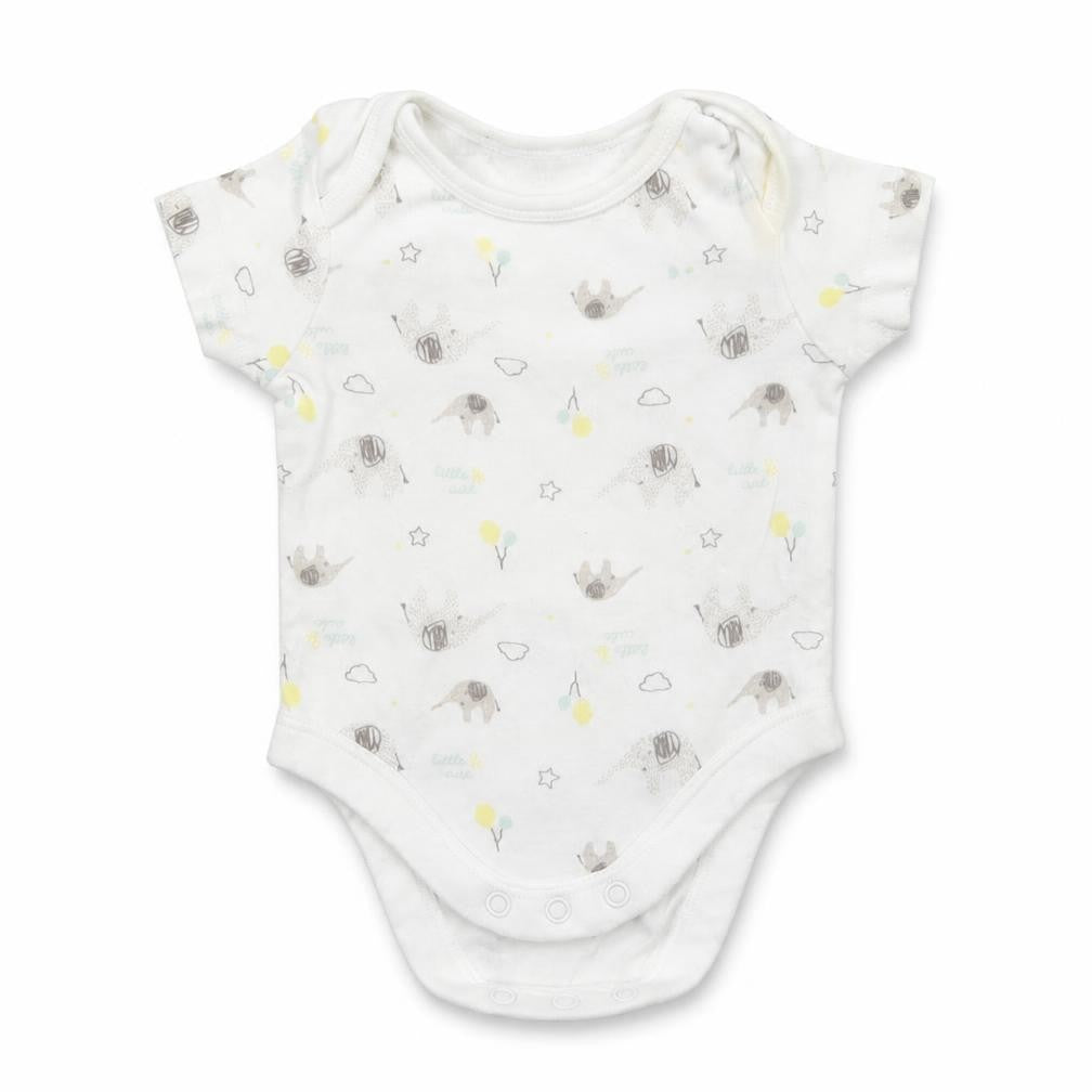 M&Co Baby White Geometric  Babygrow One-Piece Size 0-3 Months