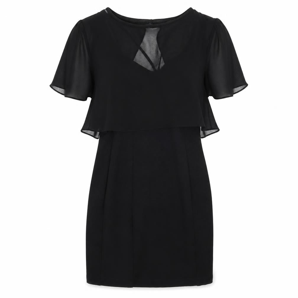 Front view of Silence + Noise women’s black a-line, size S