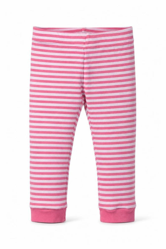 F&F Girls Pink Striped  Top Pyjama Set Size 3-4 Years