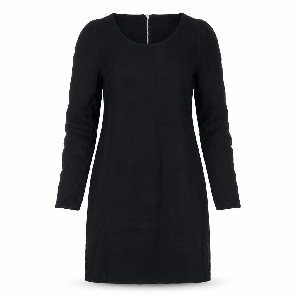 Front view of Wallis women’s black a-line, size UK 10