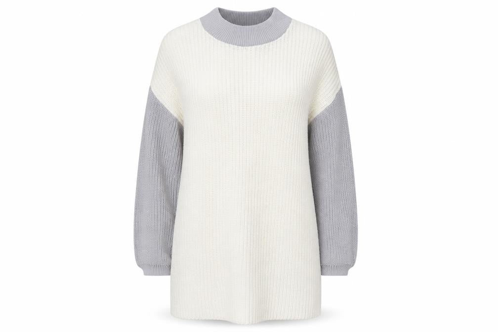 In the Style Womens White Colourblock  Jumper Dress  Size 8