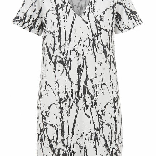 Missguided Womens Multicoloured Geometric  T-Shirt Dress  Size 6