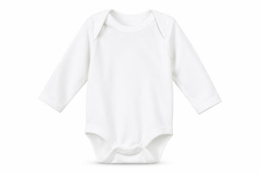 Front view of Primark Baby White Babygrow One-Piece Size Newborn