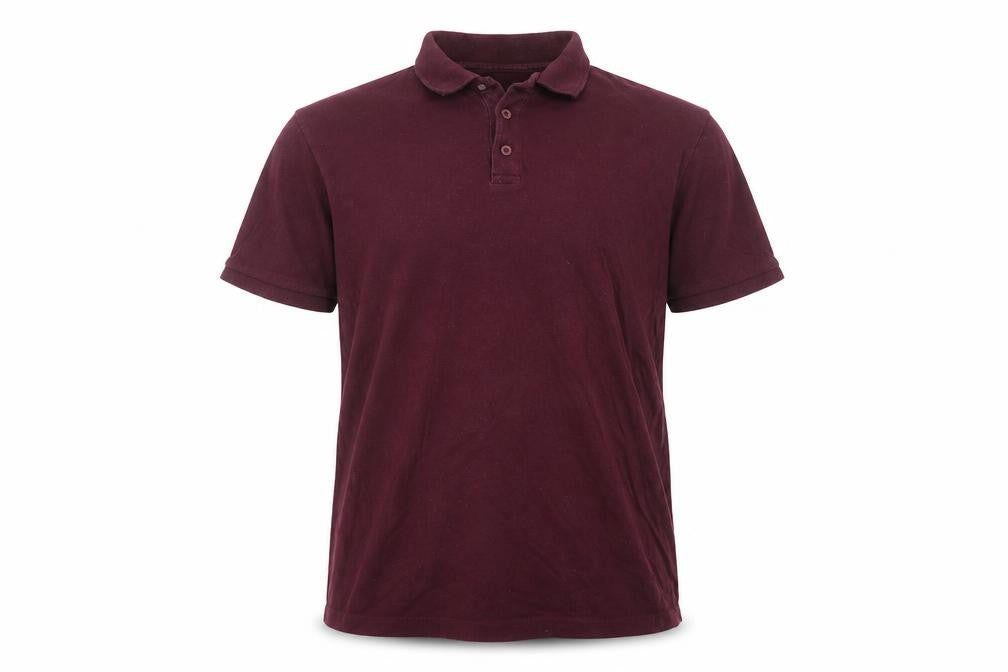 Front view of ASOS men’s purple polo, size XL