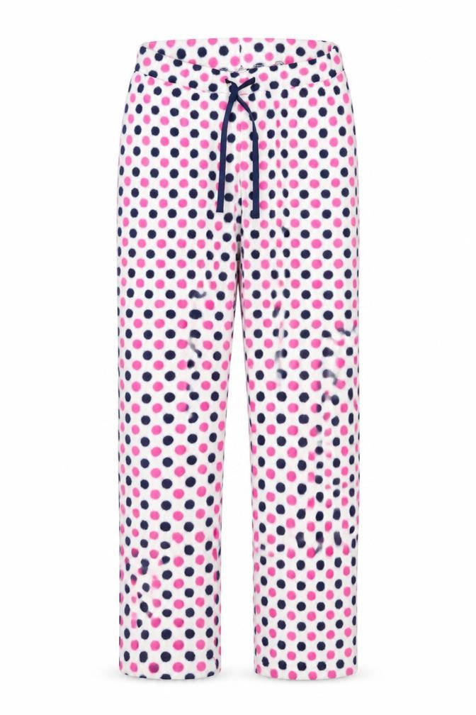 Matalan Womens White Polka Dot  Sweatpants Trousers Size 8 L25 in