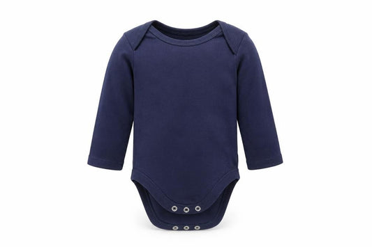 Front view of George Baby Blue Babygrow One-Piece, size 9-12, Months