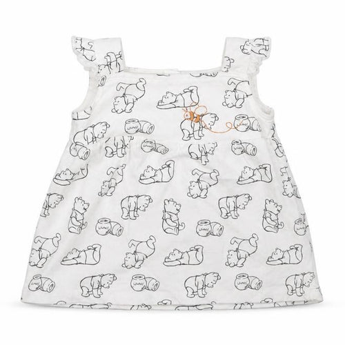 TU Girls White   A-Line  Size 6-9 Months  - Winnie the Pooh