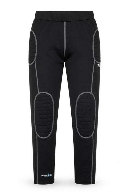 Front view of Precisiongk boys’ black capri trousers, size M