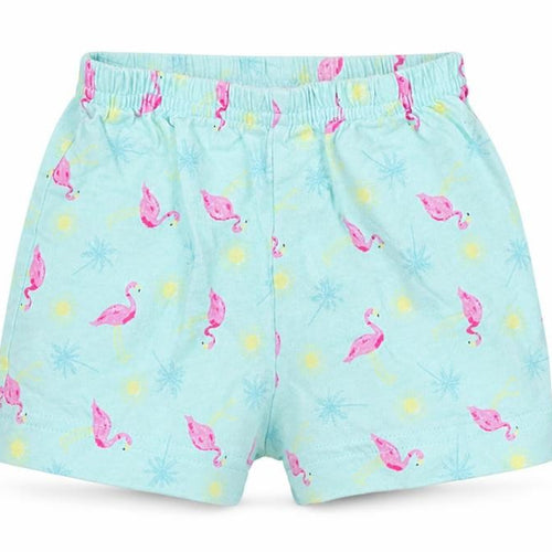 Matalan Girls Blue Geometric  Cropped Trousers Size 9 Months