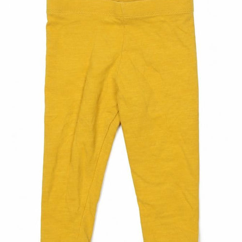 F&F Girls Yellow   Capri Leggings Size 9 Months