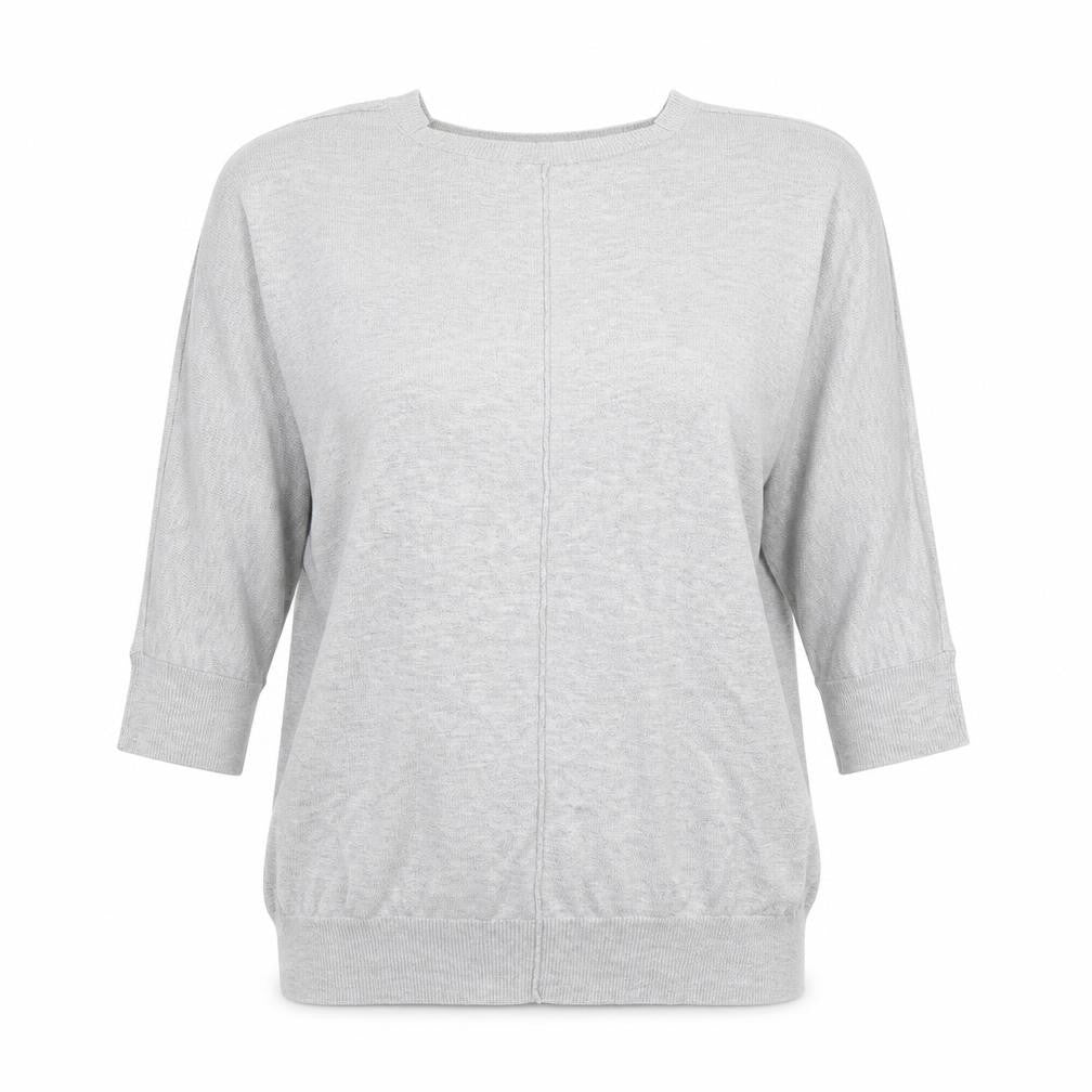 Front view of F&F women’s grey knit jumper, size UK 6