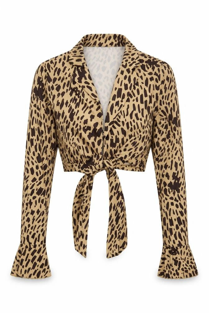 Front view of SHEIN women’s beige basic blouse, size S