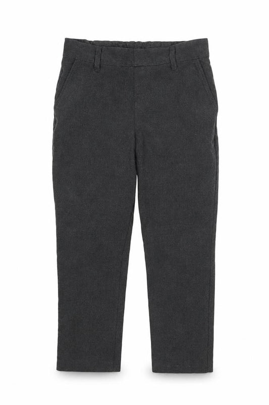 Front view of Marks & Spencer boys’ grey capri trousers, size 4-5, years