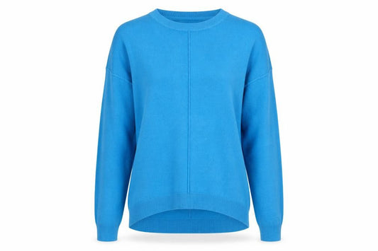Front view of Principles women’s blue knit jumper, size UK 10