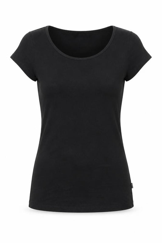 Front view of Reserved Basic women’s black basic t-shirt, size S