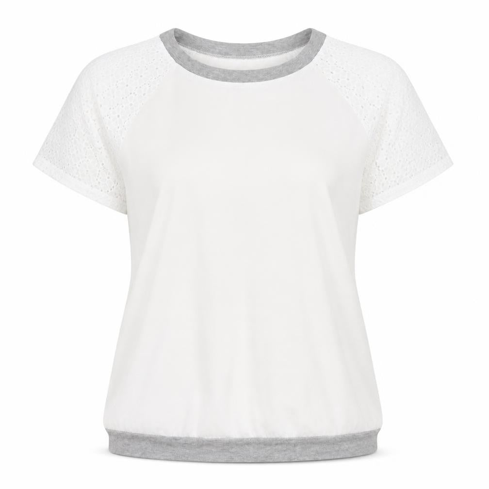 Front view of Atmosphere women’s ivory basic blouse, size UK 14