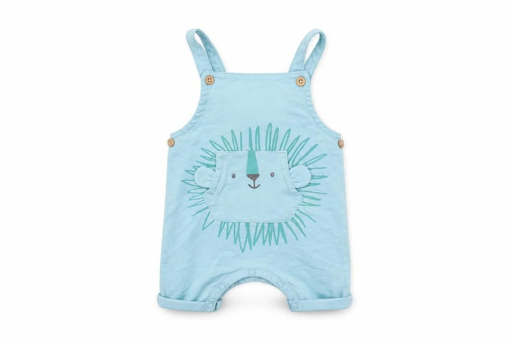 Matalan Baby Blue Geometric  Dungaree One-Piece Size 3-6 Months