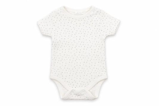Front view of Next Baby White Polka Dot Babygrow One-Piece, size 0-3, Months