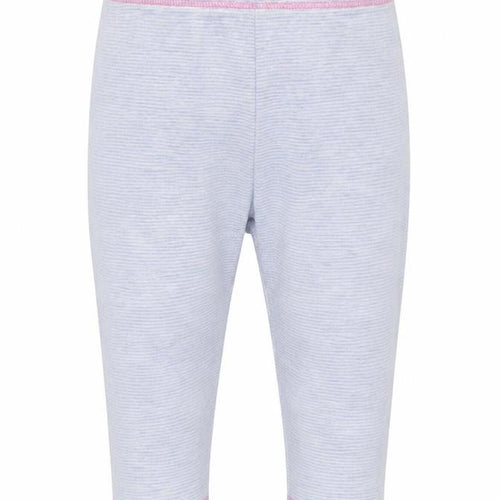 F&F Baby Blue Striped  Cropped Leggings Size 6-9 Months